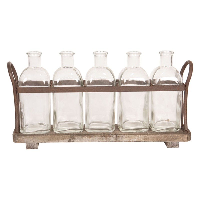 64303-vase-42x9x22-cm-brown-wood-oval-glass-vase 64303 vase 42x9x22 cm brown wood oval glass vase Размер: 22*9*42 см Вес товара: 2.32 кг Цвет: прозрачный, коричневый Материал: стекло, дерево, металл