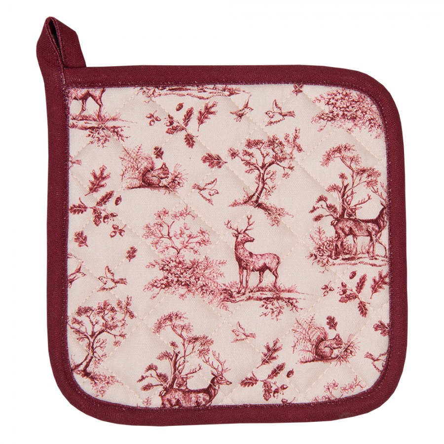 pft45-pot-holder-20x20-cm-white-pink-cotton-reindeer-square-strainer-pot-holder (1) pft45 pot holder 20x20 cm white pink cotton reindeer square strainer pot holder 1 Размер: 0,5*20*20 см Вес товара: 0,04 кг Цвет: бежевый, бордовый Материал: 100% хлопок