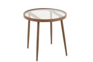 Кофейный столик металлический со стеклянной столешницей 50*50*50 см