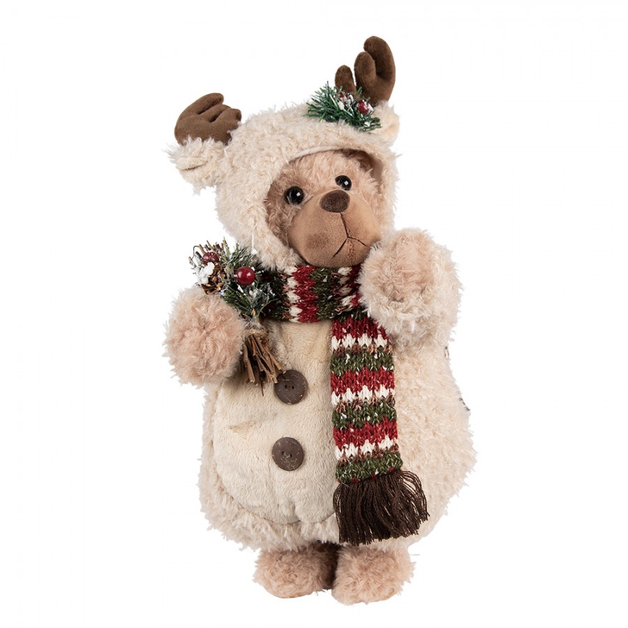 65255-christmas-decoration-bear-38-cm-beige-brown-fabric (1) 65255 christmas decoration bear 38 cm beige brown fabric 1 Розмір: 38*20*20 см Вага товару: 0,5 кг Колір: бежевий Матеріал: текстиль, пластик