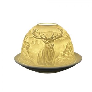 Подсвечник с оленями 8*12*12 см