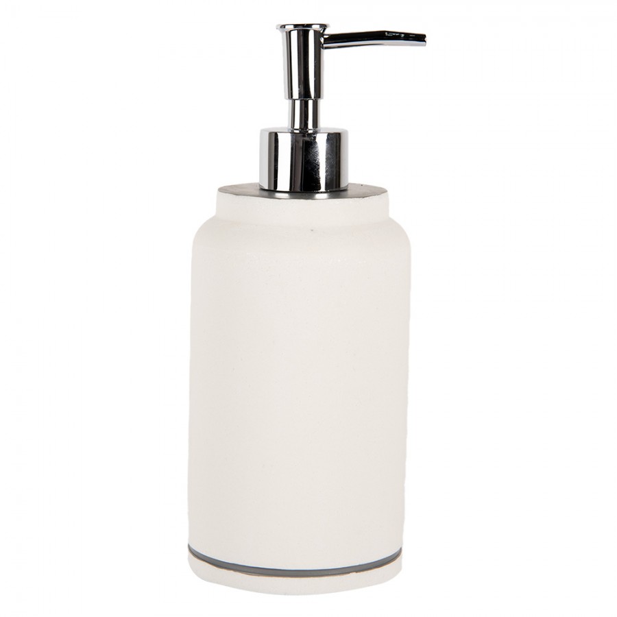 65871-soap-dispenser-475-ml-white-plastic-soap-pump (1) 65871 soap dispenser 475 ml white plastic soap pump 1 Белый дозатор для жидкого мыла Clayre & Eef с матовой неглазированной поверхностью — стильный и практичный аксессуар для ванной комнаты или кухни. Изготовлен из полистоуна, он сочетает крепость и эстетику. Объем 475 мл обеспечивает удобное повседневное использование, а лаконичный дизайн легко дополняет современный интерьер.