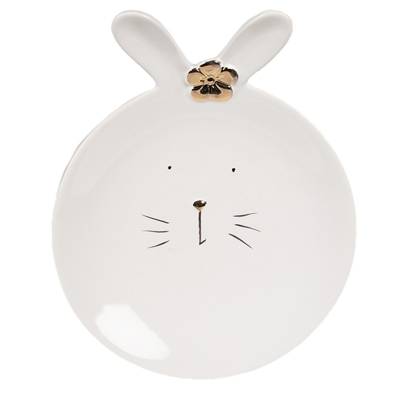 6ce1676-breakfast-plate-rabbit-o-15-cm-white-ceramic-plate 6ce1676 breakfast plate rabbit o 15 cm white ceramic plate Зробіть свій великодній стіл особливим з чарівною тарілкою "Кролик"! Ідеальна для святкових страв та створення затишної атмосфери. <ul> <li>Кераміка преміумкласу: Надає вишуканості та довговічності вашому сервіруванню.</li> <li>Білий з золотим акцентом: Елегантний дизайн, що підкреслить святковий настрій.</li> <li>Розмір 17 x 17 x 2 см: Зручна для подачі десертів, закусок чи великодніх яєць.</li> <li>Від Clayre&Eef: Гарантована якість та неповторний стиль з Нідерландів.</li> </ul>