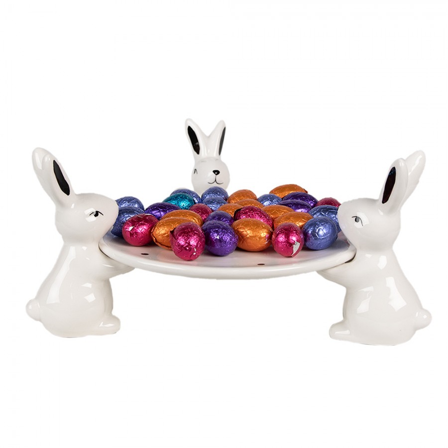 6ce1692-decorative-bowl-24x23x12-cm-white-black-ceramic-rabbits (2) 6ce1692 decorative bowl 24x23x12 cm white black ceramic rabbits 2 Прикрасьте свій великодній стіл чарівною тарілкою з кроликами! Ідеальна для святкових частувань та створення затишної атмосфери. <ul> <li>Кераміка преміум-класу: Надає вишуканості та довговічності, тішитиме вас роками.</li> <li>Розміри 12 x 24 x 24 см: Оптимальний розмір для подачі закусок чи десертів, не займає багато місця.</li> <li>Білий та чорний кольори: Легко поєднується з будь-яким сервіруванням столу, додаючи елегантності.</li> <li>Великодній дизайн: Створює святковий настрій та підкреслює особливість події.</li> </ul>