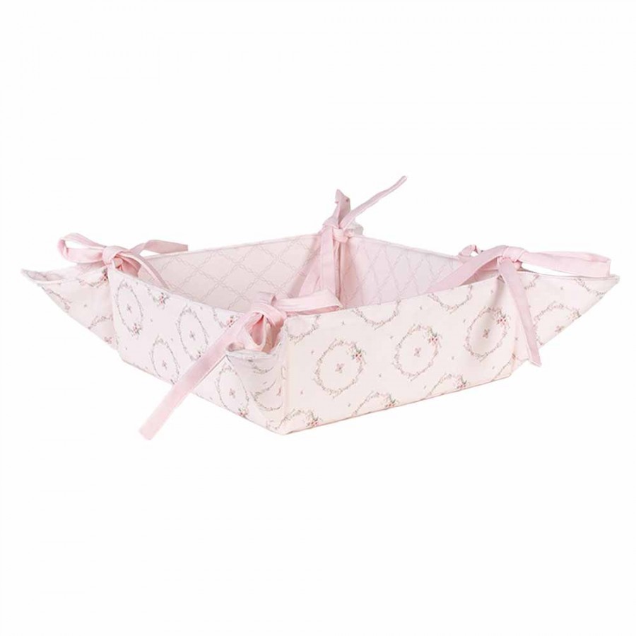 feb47-1-bread-basket-35x35x8-cm-pink-cotton-rabbit-square (3) feb47 1 bread basket 35x35x8 cm pink cotton rabbit square 3 Кошик для хліба з 100% бавовни — практичний і стильний аксесуар для сервірування столу. Ніжний рожевий колір додає затишку, а легка текстильна форма ідеально підходить для подачі хліба, випічки або солодощів як щодня, так і на святковий стіл.
