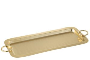 Поднос Mile Mat Metal Gold Large 42×18,4 см, высота бортика 1,3 см