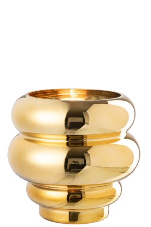 Подсвечник/ваза для чайной свечи Cléa Glass Gold 20*20*20 см
