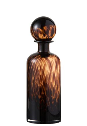 Декоративная бутылка из стекла Bottle+Stop Speck коричневая, средняя 11,5*11,5*35 см