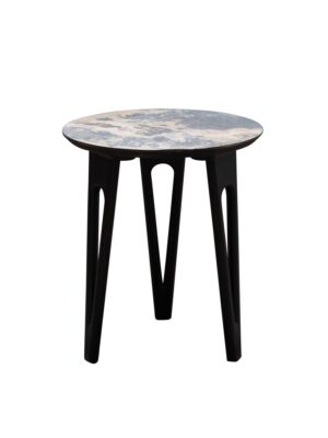 Деревянный столик Pina со столешницей в стиле «обжига» 55*48*48 см