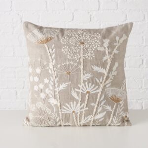 Подушка декоратнвная Floral, 45×45 см, ручное плетение, бежевая