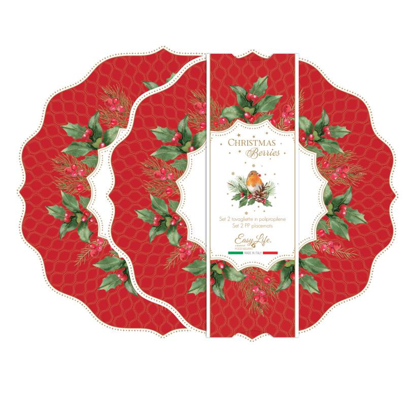 set-2-polypropilene-round-shaped-mats-345x345-christmas-berries set 2 polypropilene round shaped mats 345x345 christmas berries 📏 <strong data-start="735" data-end="754">Характеристики:</strong> <ul> <li>Материал: полипропилен</li> <li>Цвет / Дизайн: CHRISTMAS BERRIES (рождественский узор с ягодами)</li> <li>Форма: круглая</li> <li>Размер: 34,5 × 34,5 см</li> <li>Количество в наборе: 2 шт.</li> <li>Вес набора: 0,22 кг</li> </ul>