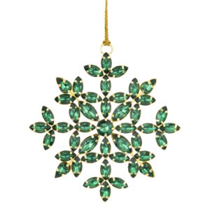 Новогодняя подвеска на елку, зеленая 11x11x1 см