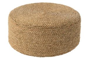 Пуф круглый из морской травы (Seagrass), натуральный 58*58*26 см