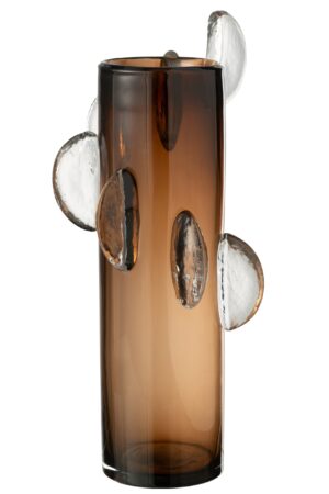 Ваза Steggy, стеклянная, коричневая 20*20*46 см