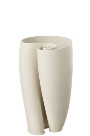 Ваза Hydria, керамическая, бежевая 20*23*33,5 см