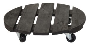 Тележка для кашпо на колесах Acacia Anthracite, диаметр 35 см