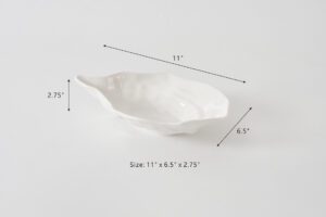 Салатник Waves Oyster середній меламіновий білий 28×15,2×5,1 см