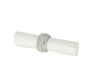 Набор колец для салфеток Diamond, 6 шт., серебристый алюминий, 6 см