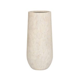 Вазон Nax M Travertine Beige, Ficonstone, бежевый, Ø23×32×70 см